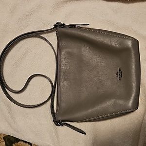 Coach Grey Leather Crossbody Bag